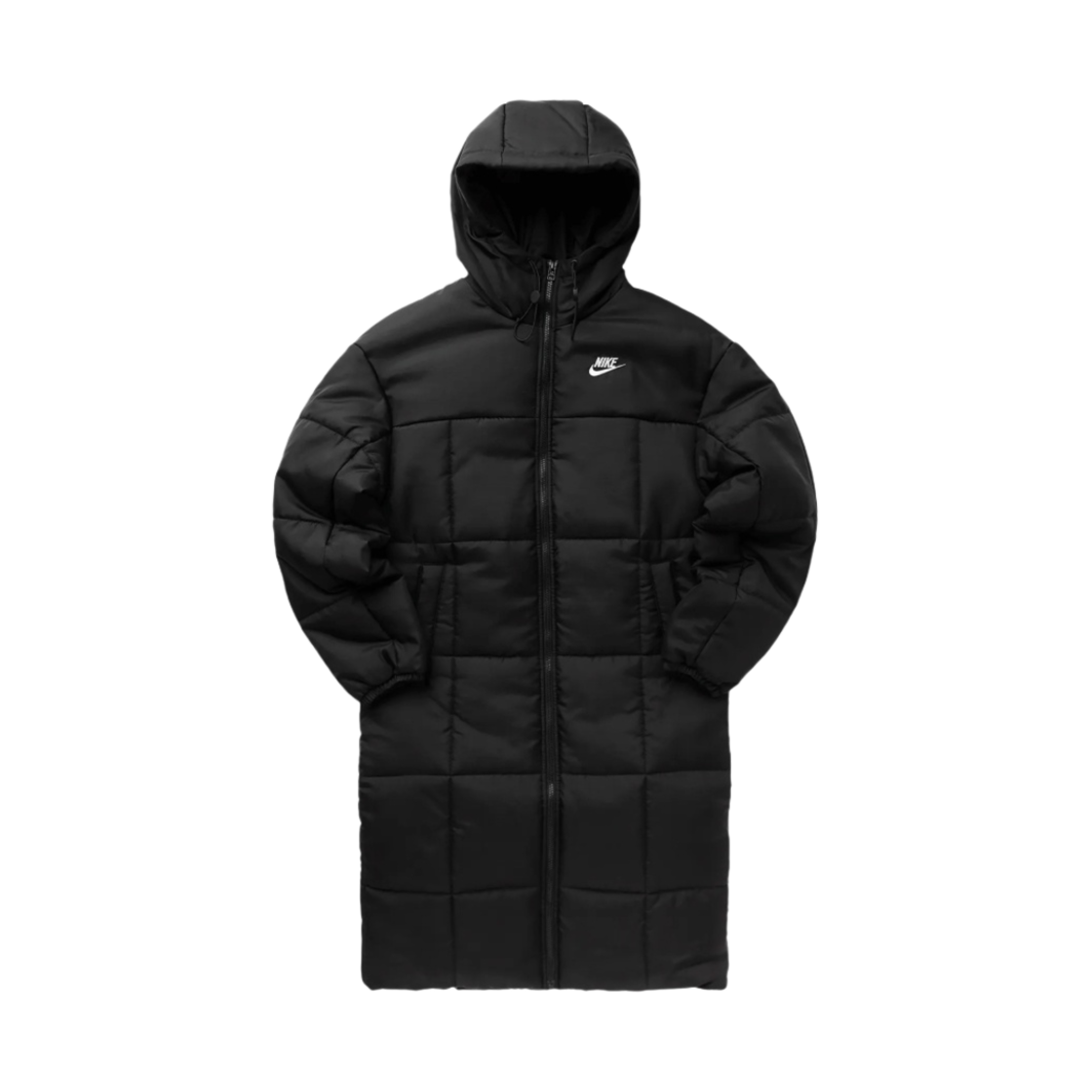 (W) 나이키 NSW 클래식 써마핏 루즈 후드 퍼퍼 파카 블랙 - 아시아((W) Nike NSW Classic Therma-Fit Loose Hooded Puffer Parka Black - Asia) - 1