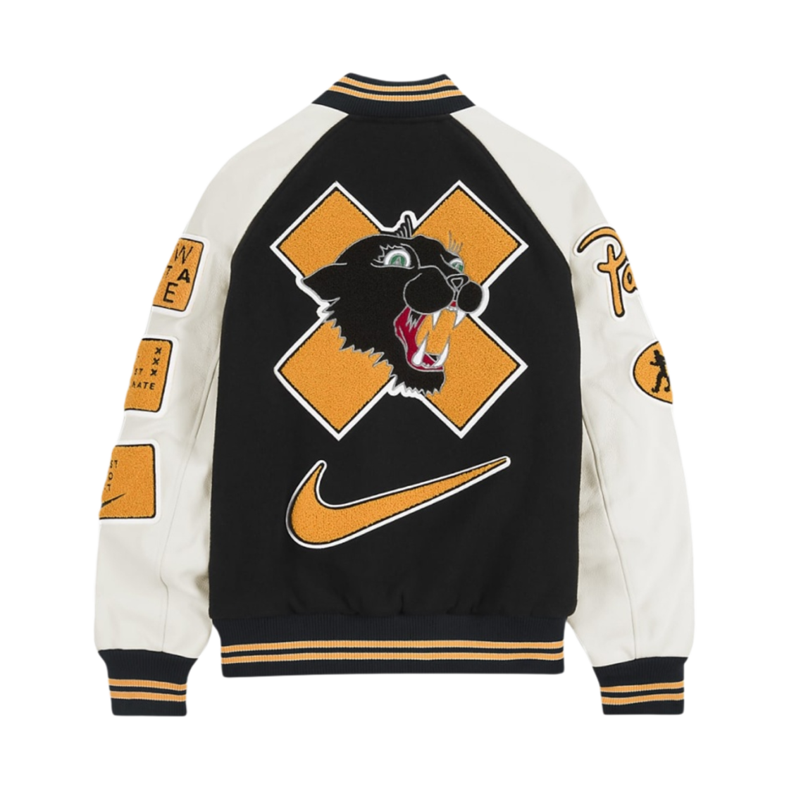 나이키 x 파타 바시티 자켓 블랙 옐로우 - 아시아(Nike x Patta Varsity Jacket Black Yellow - Asia)
