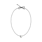 Annika Inez Mini Heart Necklace Silver