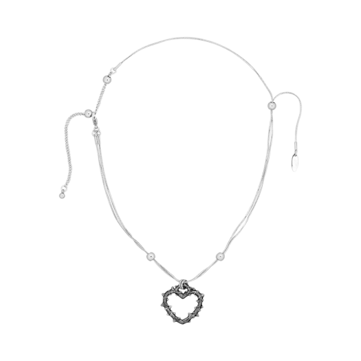 NO610B Sentiments No.610 Spike Heart Necklace Black