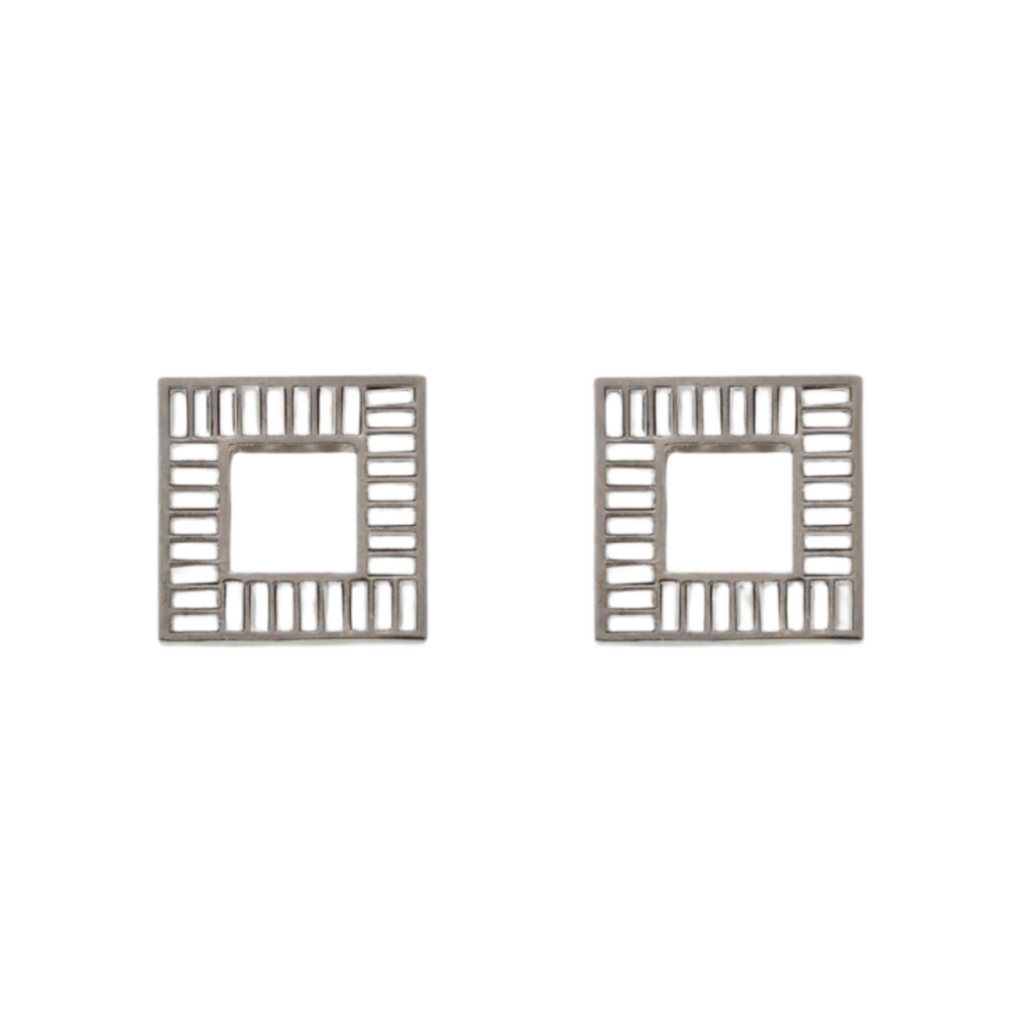 (W) 생로랑 라인스톤 바게트 이어링 메탈 팔라디움((W) Saint Laurent Rhinestone Baguette Earrings In Metal Palladium) - 1