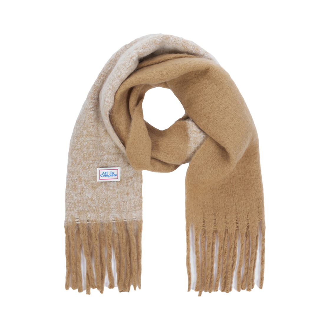 HCM-BS Allincomplete Half&Half Chunky Muffler Beige & Sand