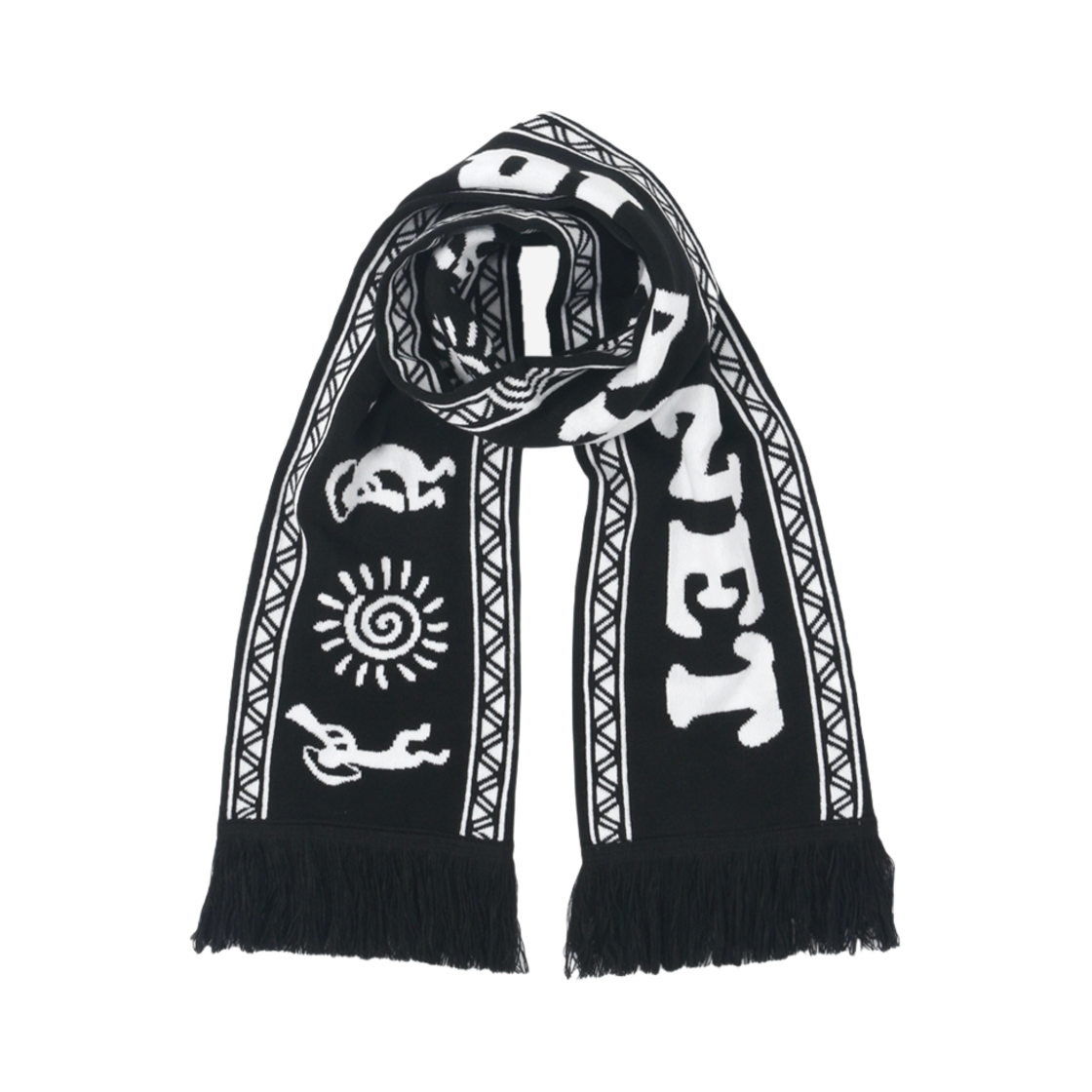 SNCT24FAC006BK SUNNECT P.P.P. Jacquard Scarf Black