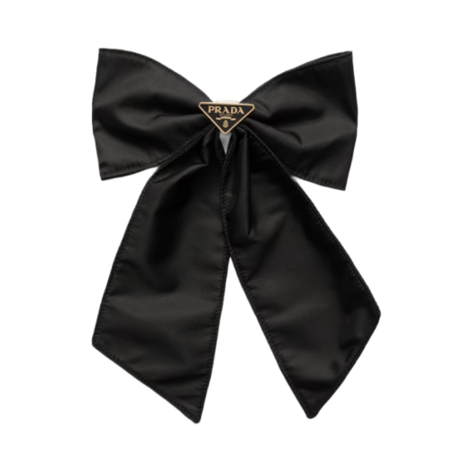(W) Prada Re-Nylon Hair Clip Black