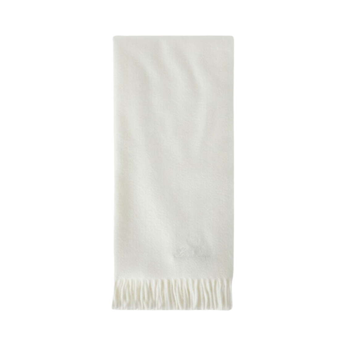 (W) 로로 피아나 그란데 유니타 캐시미어 스카프 화이트((W) Loro Piana Grande Unita Cashmere Scarf White)