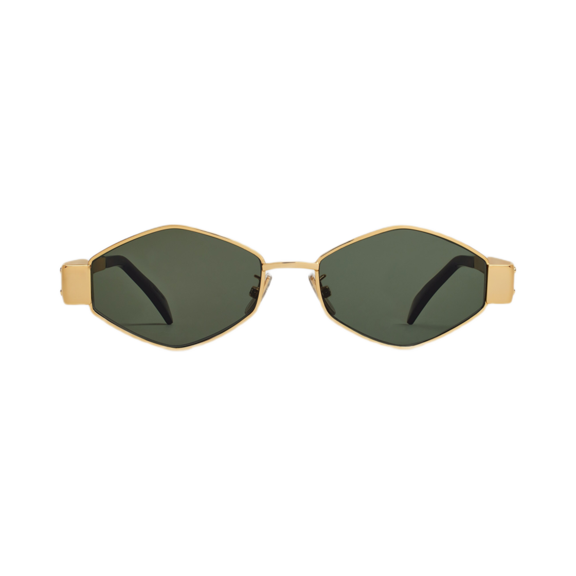 셀린느 트리옹프 메탈 02 선글라스 메탈 골드 그린(Celine Triomphe Metal 02 Sunglasses in Metal Gold Green) - 2