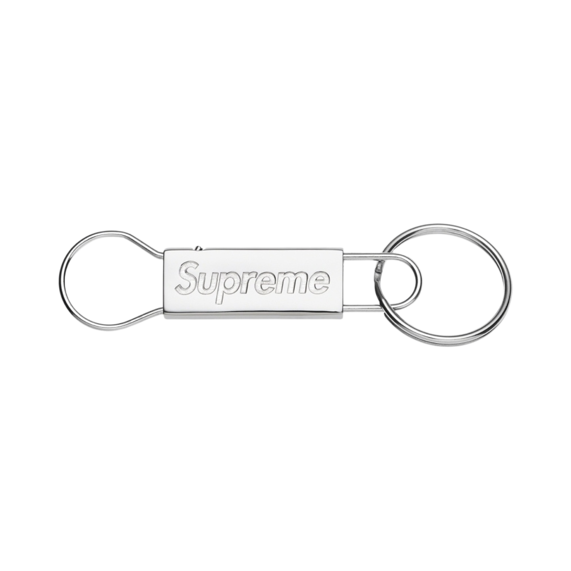 - Supreme Clip Keychain Silver - 22SS