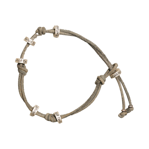 TBH52ABAN001GR TOWTOW.ARCHIVE Monda Leather Bracelet Gray
