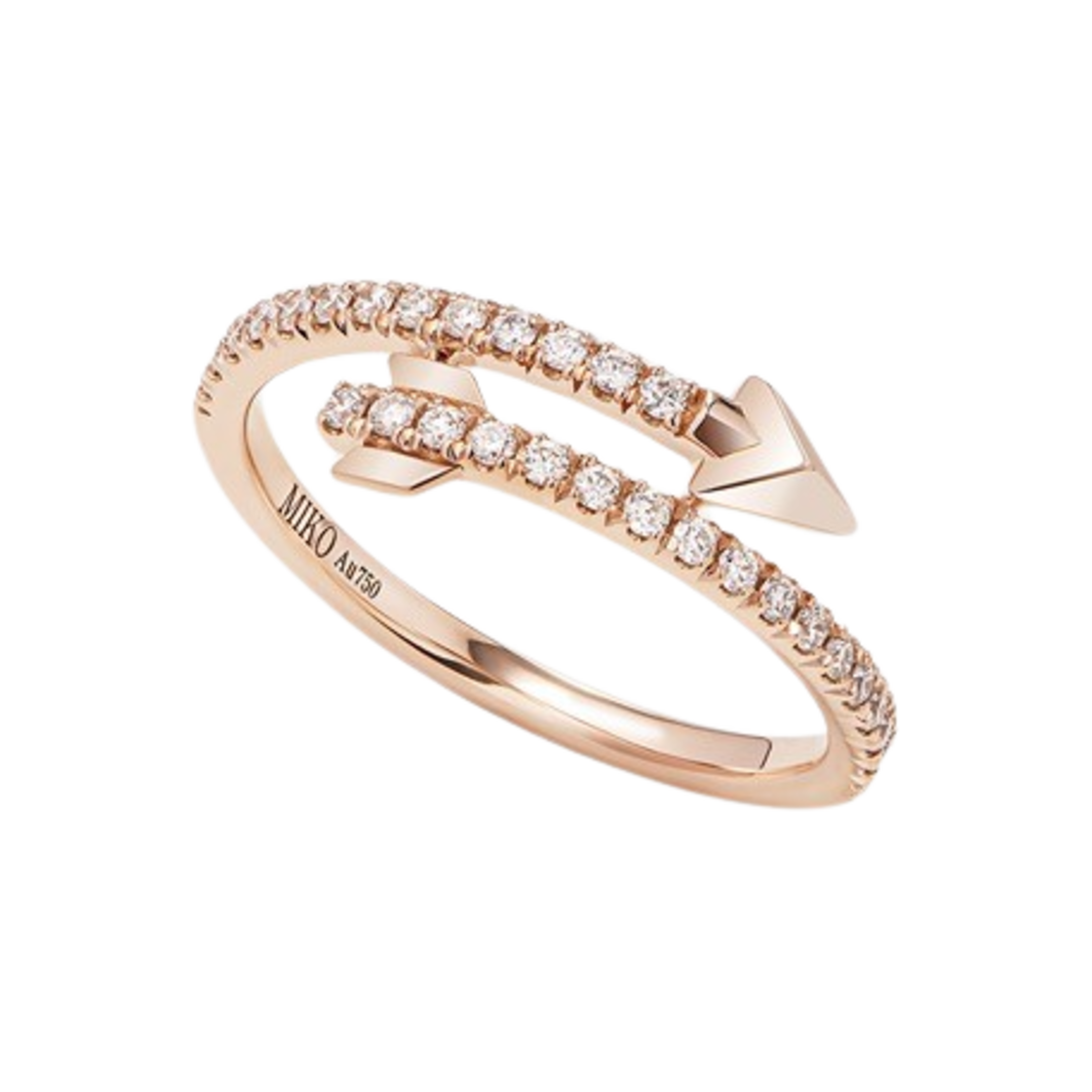 미꼬 애로우 트위스트 링 핑크 골드(Miko Arrow Twisted Ring Pink Gold)