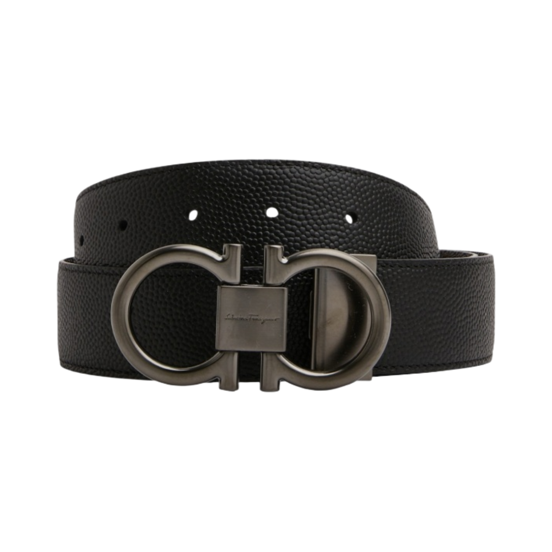 페라가모 리버시블 어드저스터블 간치니 벨트 블랙 초콜릿(Ferragamo Reversible Adjustable Gancini Belt Black Chocolate) - 1