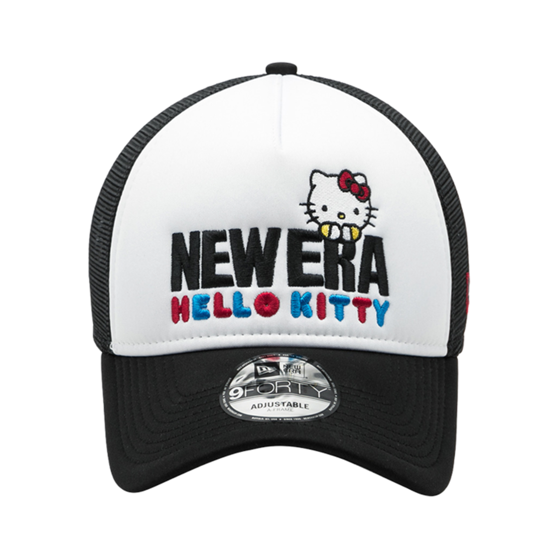 뉴에라 x 헬로 키티 A프레임 트러커 볼캡 블랙(New Era x Hello Kitty A-Frame Trucker Ball Cap Black)