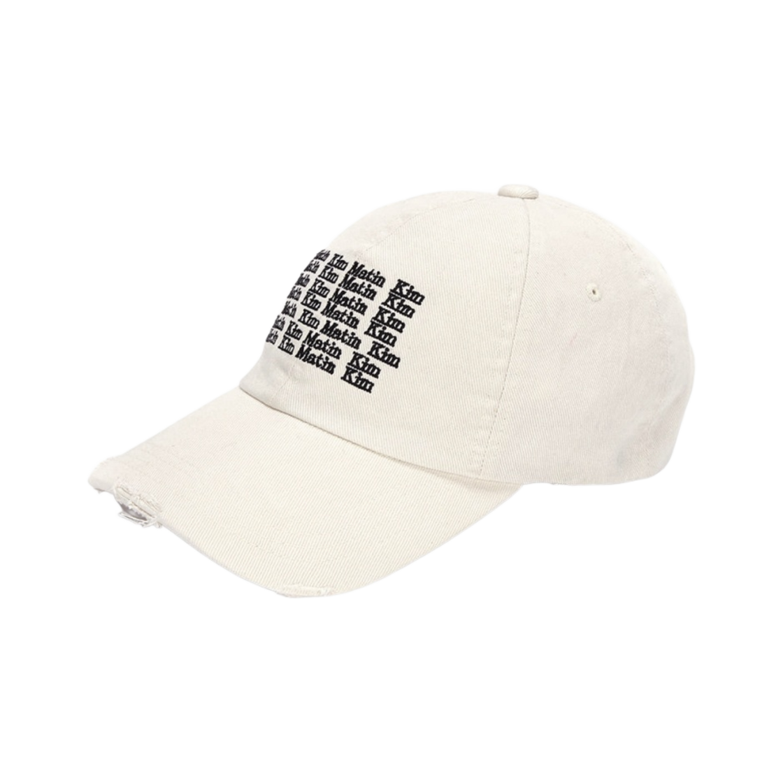 마뗑킴 레터링 워시드 볼캡 아이보리(Matin Kim Lettering Washed Ball Cap Ivory) - 2