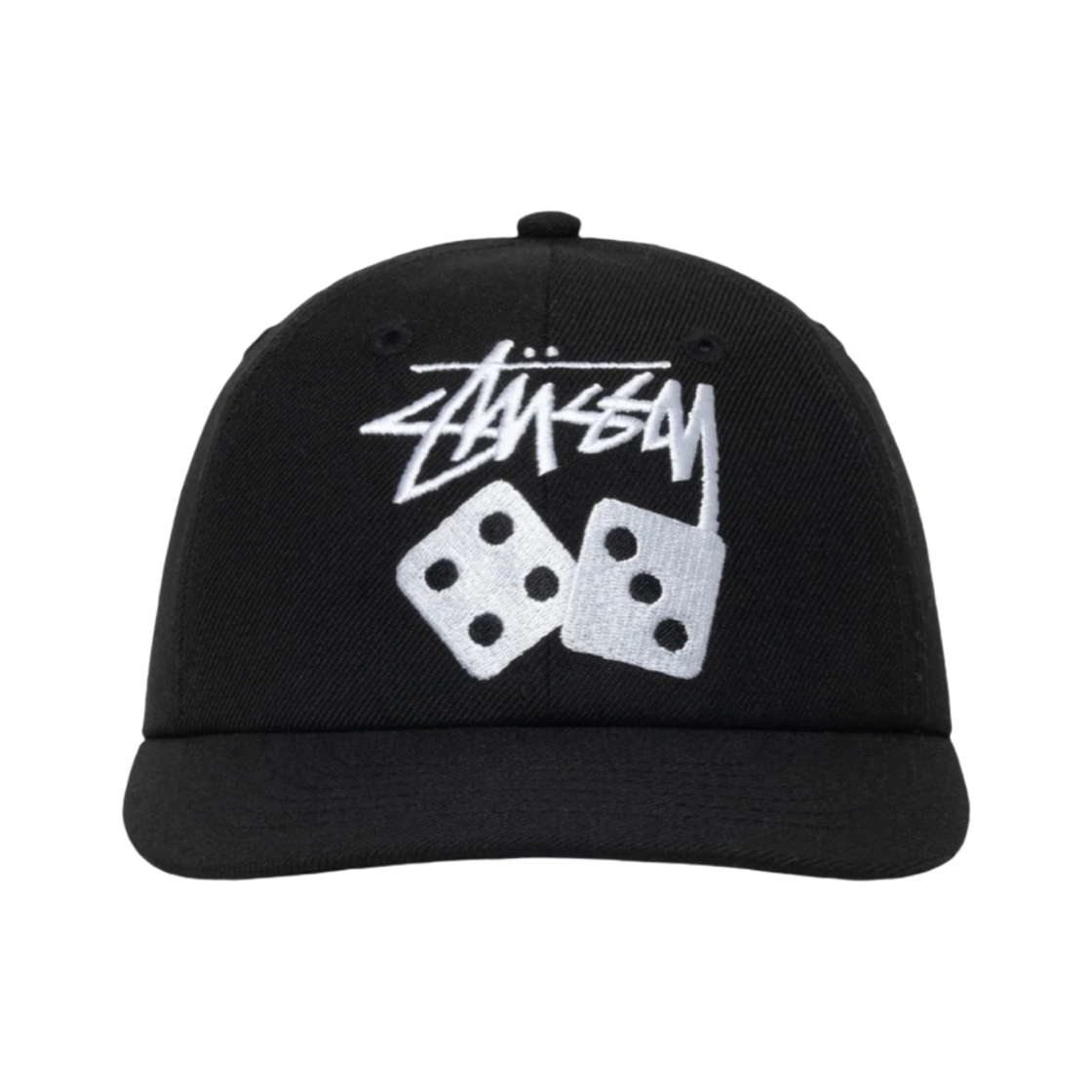 스투시 로우 프로파일 스탁 다이스 스냅백 블랙(Stussy Low Profile Stock Dice Snapback Black) - 1