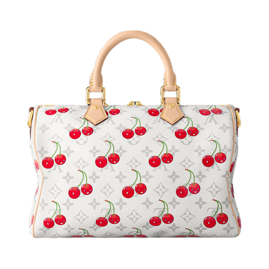 루이비통 x 무라카미 타카시 스피디 소프트 반둘리에 30 모노그램 코팅 캔버스(Louis Vuitton x Murakami Takashi Speedy Soft Bandouliere 30 Monogram Coated Canvas) - 3