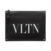 Valentino VLTN Leather Clutch Black
