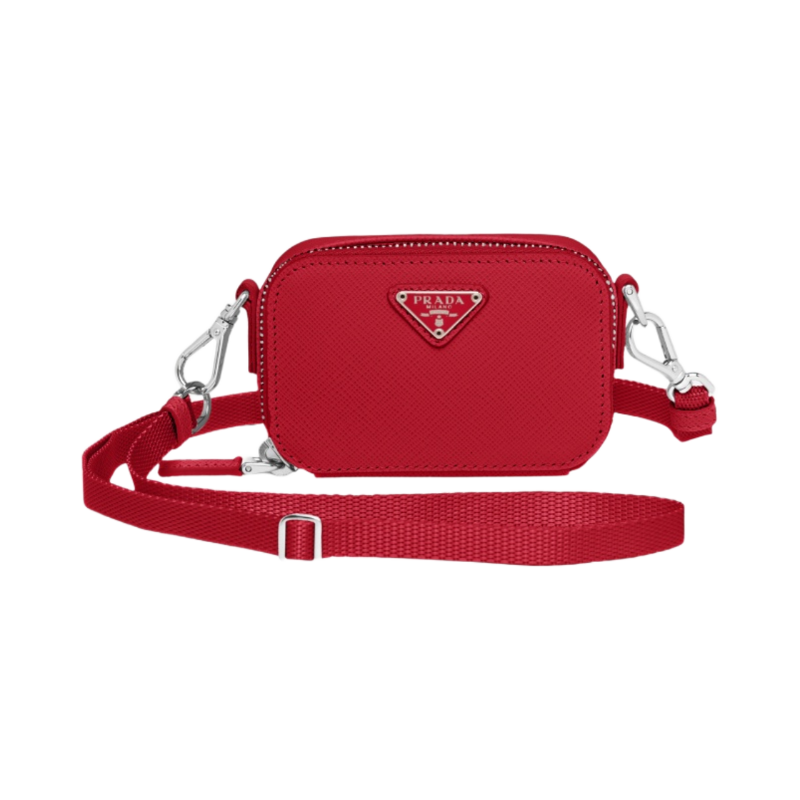 프라다 사피아노 레더 미니 파우치 파이어리 레드(Prada Saffiano Leather Mini Pouch Fiery Red) - 1