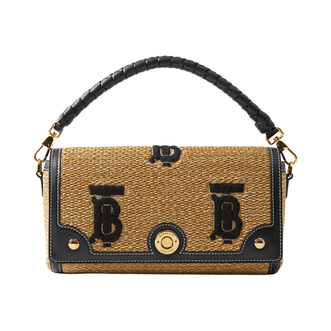 버버리 탑 핸들 노트백 내츄럴 블랙(Burberry Top Handle Note Bag Natural Black) - 1