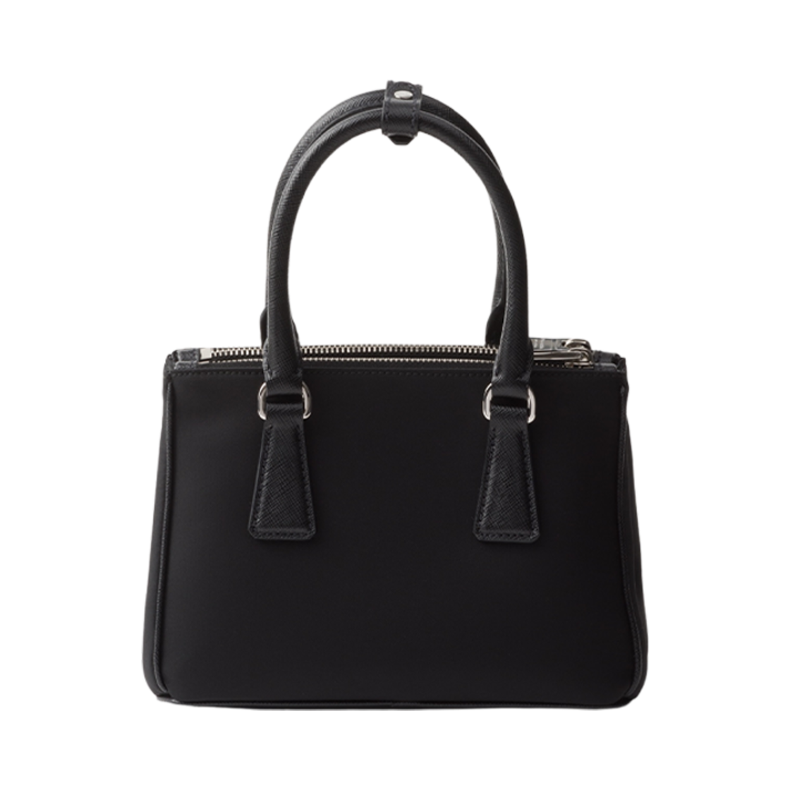 프라다 갤러리아 자수 리나일론 앤 사피아노 미니 백 블랙(Prada Galleria Embroidered Re-Nylon and Saffiano Mini-Bag Black) - 2