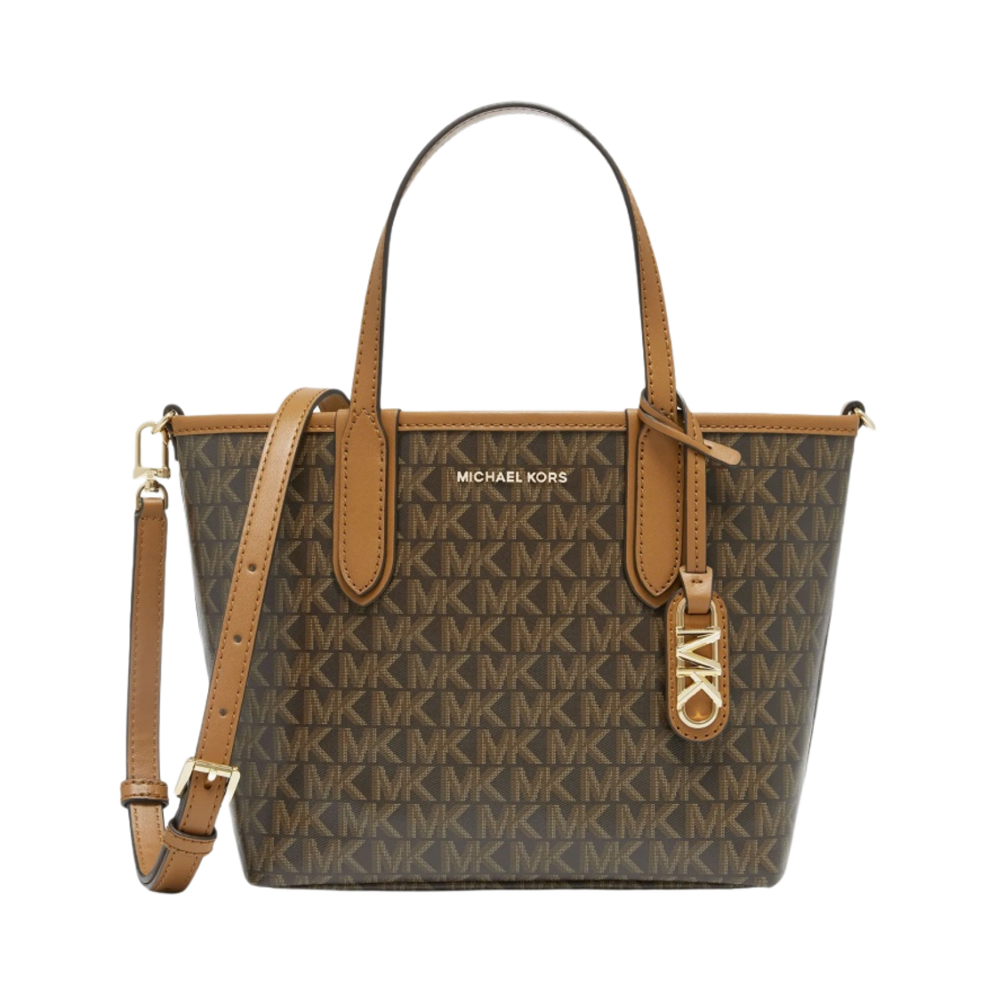30S3GZAT0V252 Michael Kors Eliza Extra Small Logo Tote Bag Brown Acorn