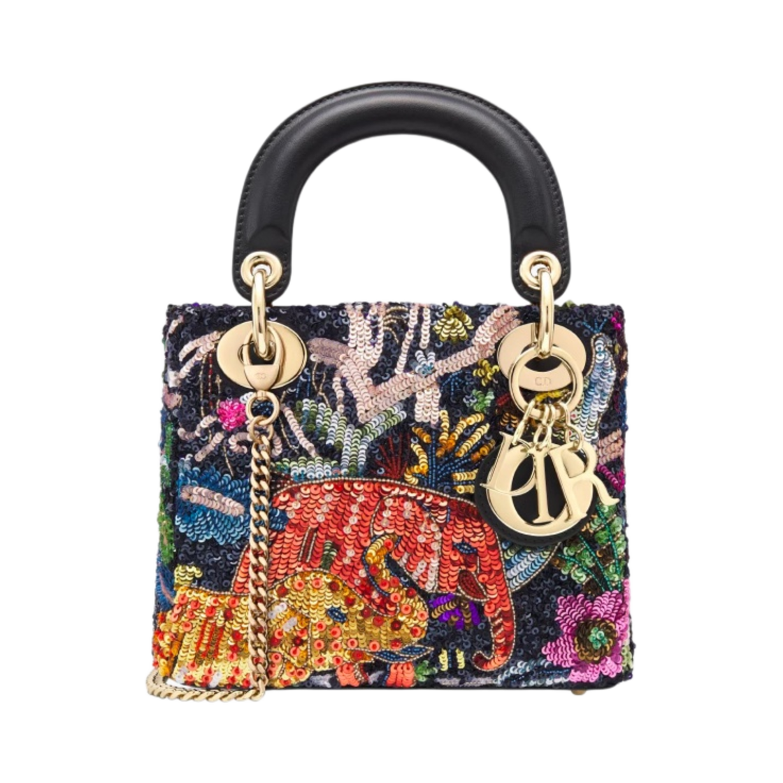 디올 라이트 레이디 백 멀티컬러 세퀸 자수 카프스킨 트왈 드 주이 보야쥐 모티프(Dior Mini Lady Bag Multicolor Sequin Embroidered Calfskin Toile De Jouy Voyage Motif) - 1