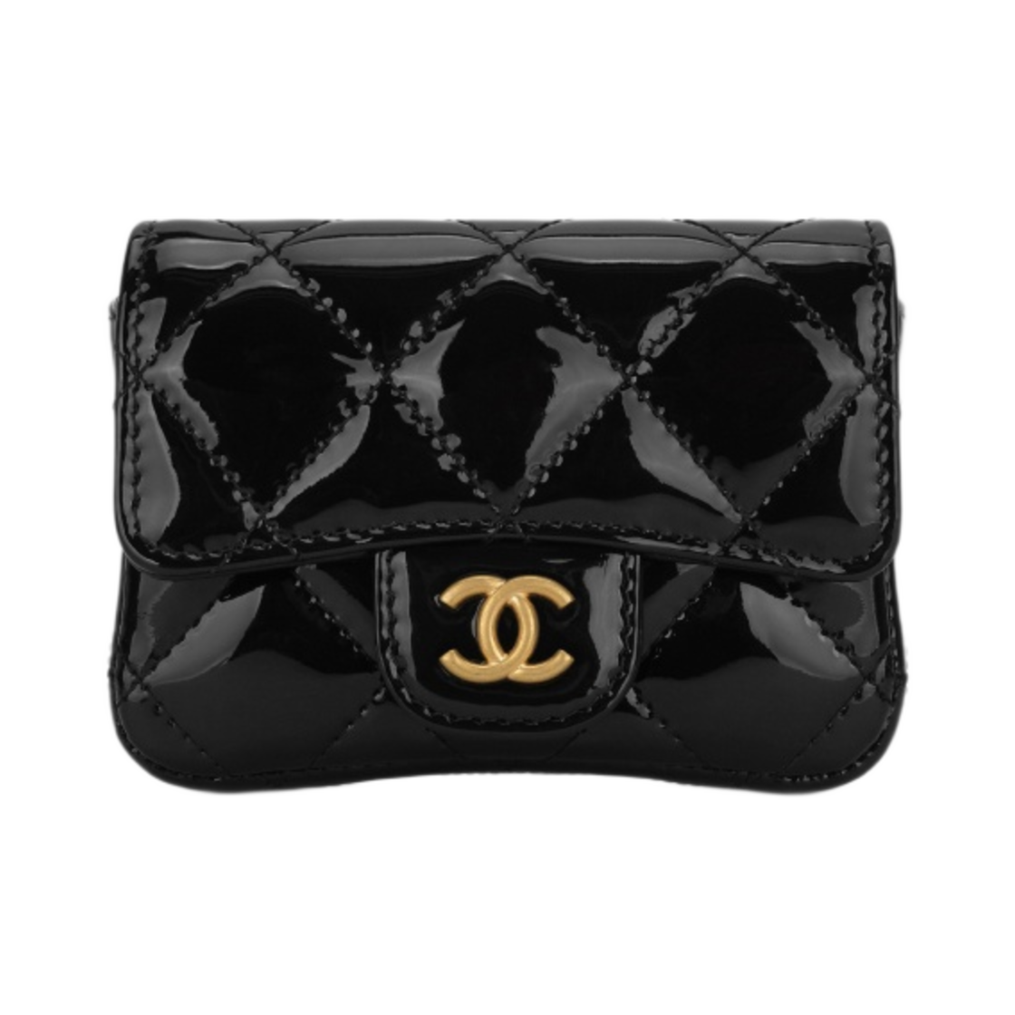 샤넬 벨트백 페이턴트 카프스킨 에나멜 & 골드 메탈 블랙(Chanel Belt Bag Patent Calfskin Enamel & Gold Black) - 1