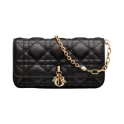 Dior Lady Phone Pouch Black Cannage Lambskin