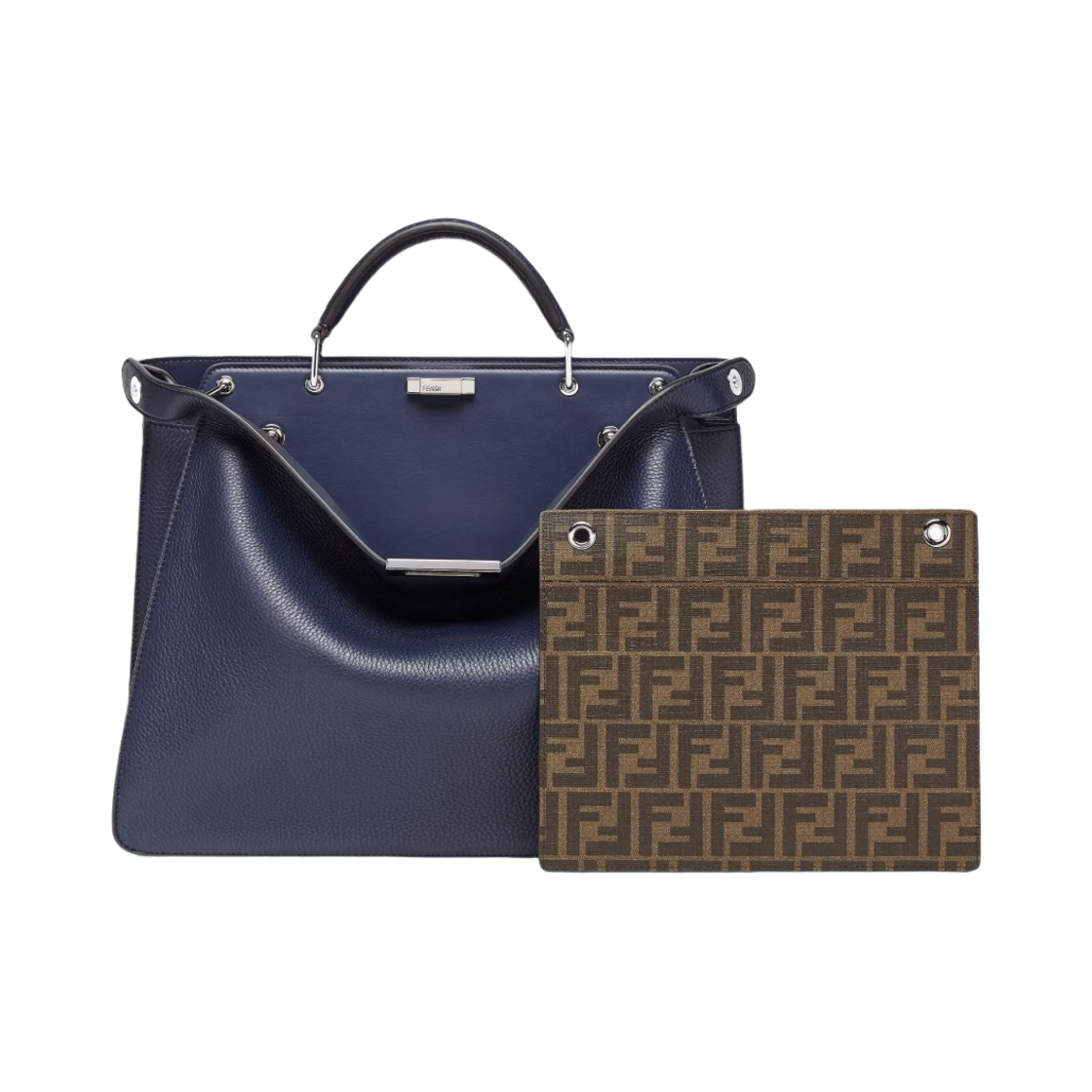 펜디 피카부 아이씨유 미디움 레더백 다크 블루(Fendi Peekaboo Iseeu Medium Leather Bag Dark Blue) - 5