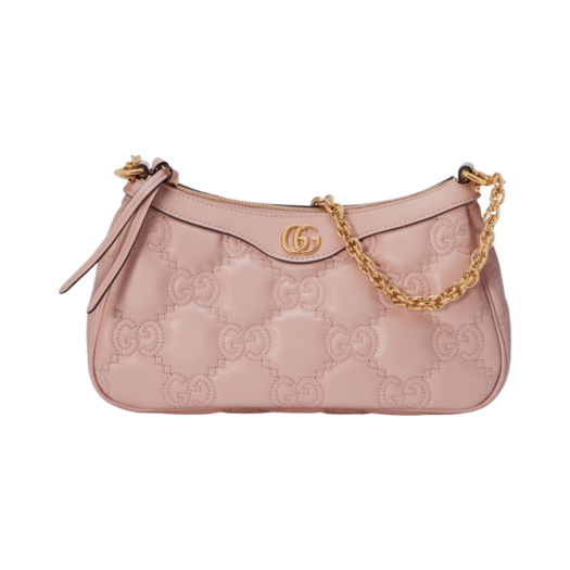 Gucci GG Matelasse Handbag Pink Leather