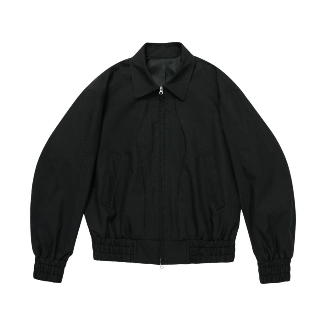 에스티유 컷 오프 패치 자켓 블랙(STU Cut off Patch Jacket Black)