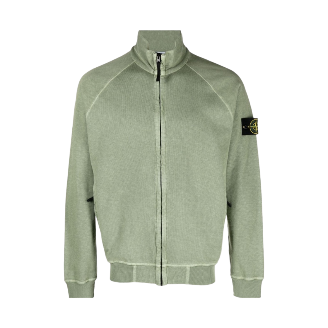 스톤 아일랜드 62460 올드 트리트먼트 집업 스웨트셔츠 세이지 그린 - 23SS(Stone Island 62460 Old Treatment Full Zip Sweatshirt Sage Green - 23SS) - 1