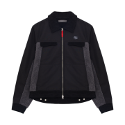 Sansan Gear Mixed Trucker Jacket Black