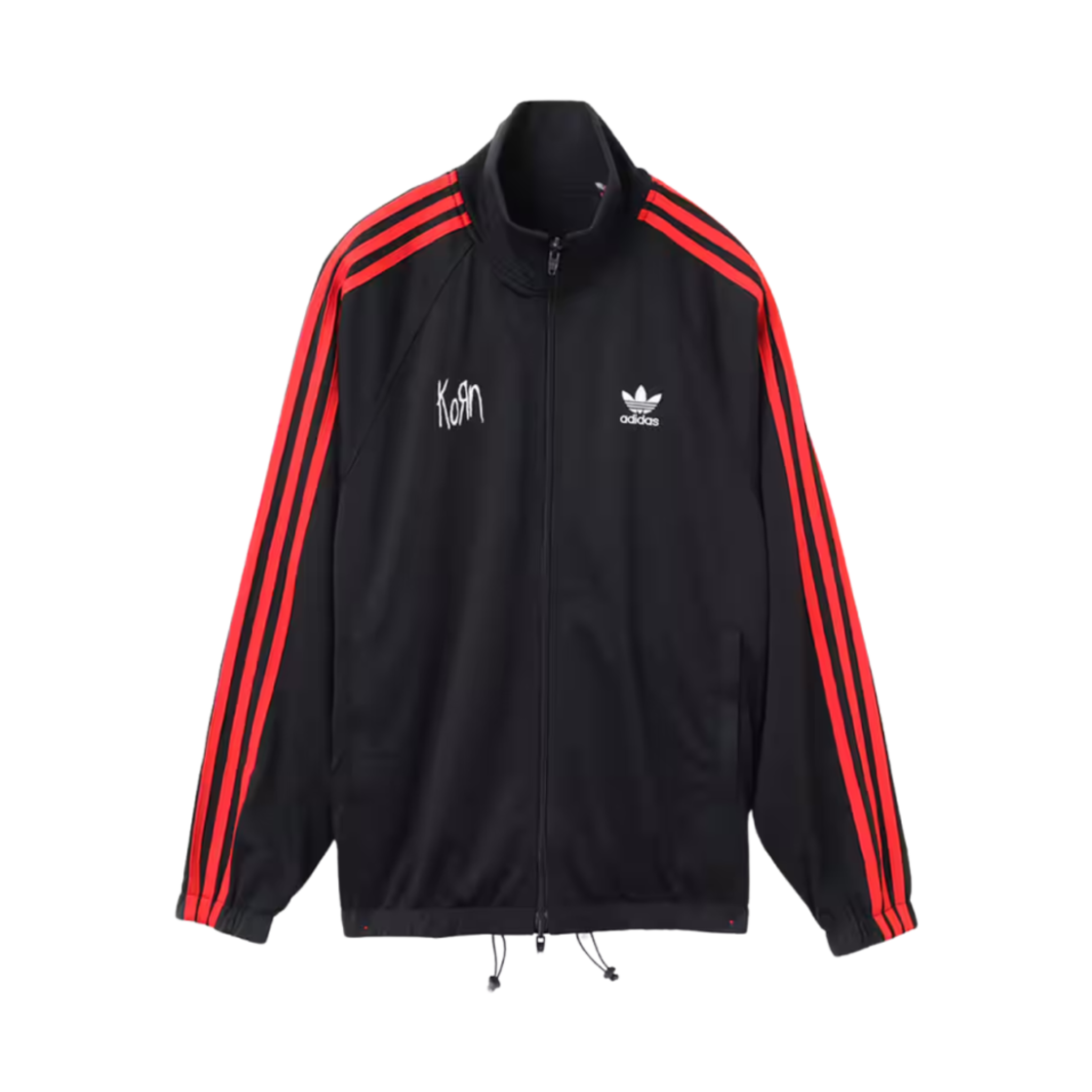 아디다스 x 콘 트랙탑 블랙 - US 사이즈(Adidas x KoRn Track Top Black - US Sizing)