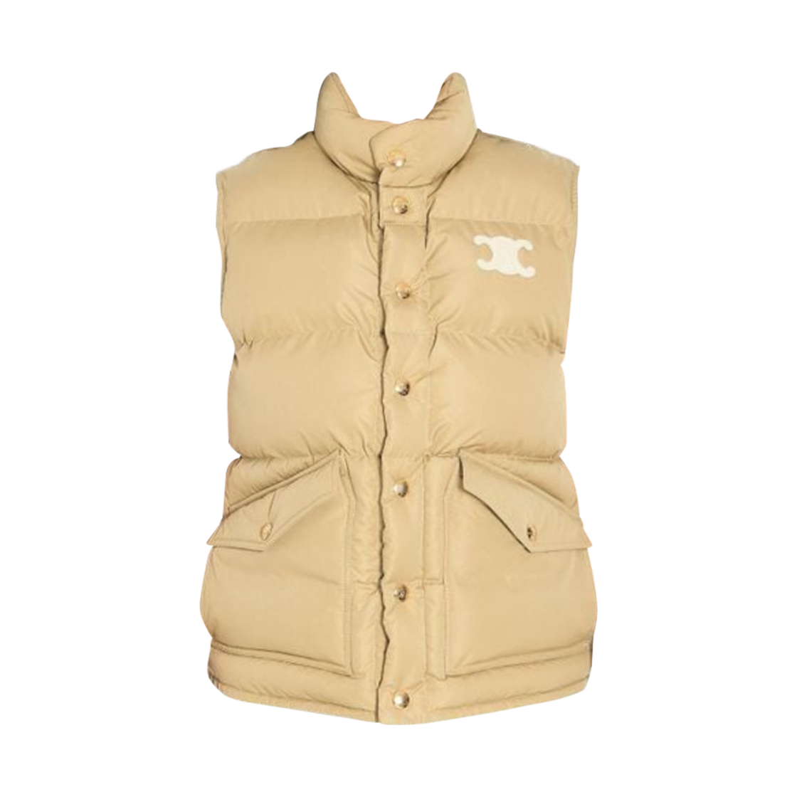 (W) 셀린느 퀼티드 질레 베이지((W) Celine Quilted Gilet Beige) - 1
