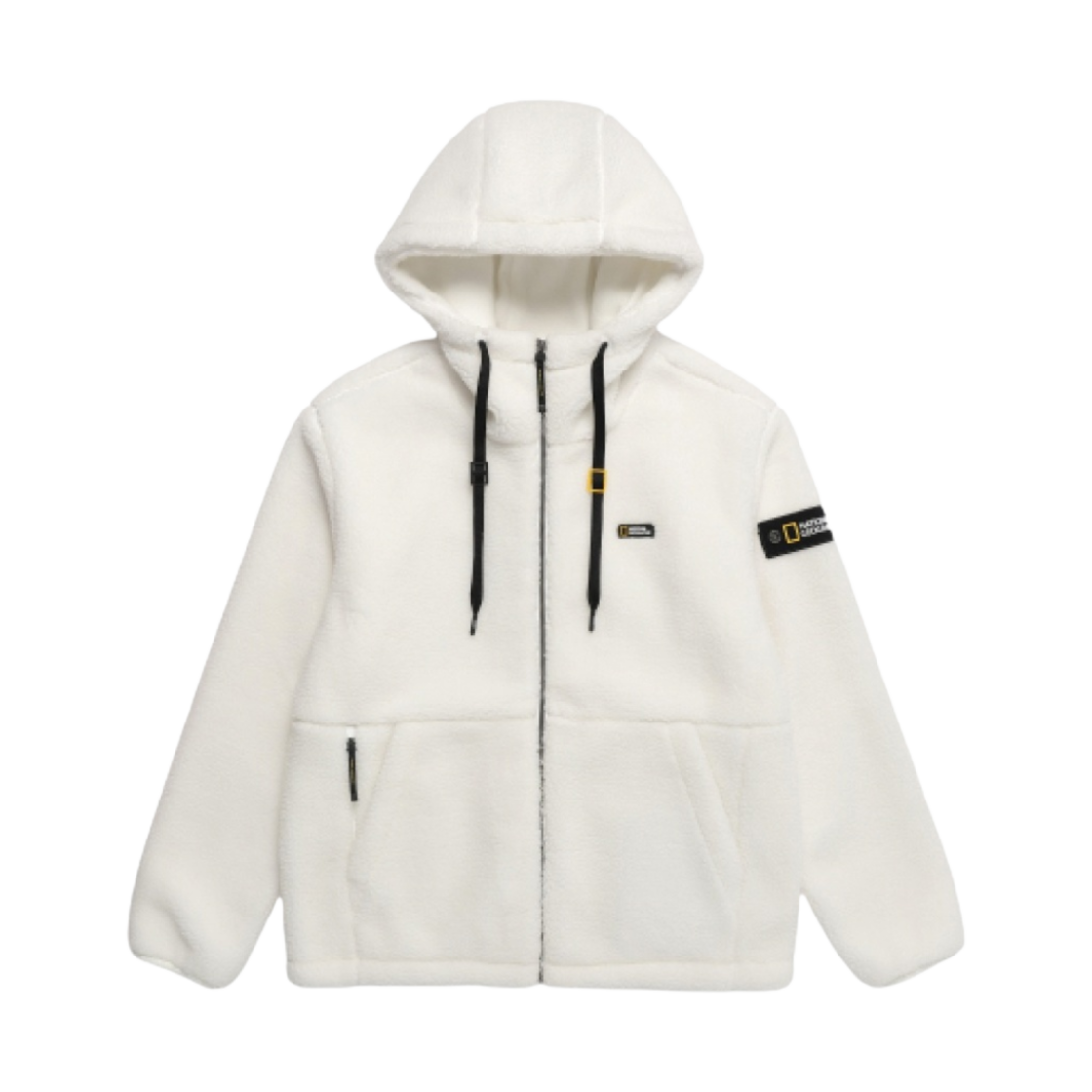 내셔널 지오그래픽 코스토니 플리스 후드 집업 화이트(National Geographic Costoni Fleece Hooded Zip Up White)