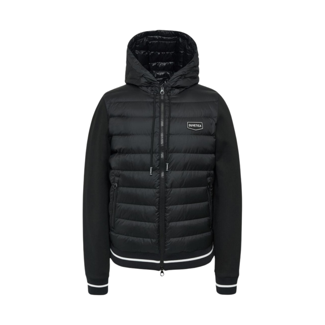VUDJ90135-BKS Duvetica Molveno Jersey H/B Hooded Lightweight Down Black