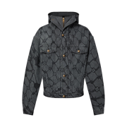 Louis Vuitton Monogram Denim Hooded Blouson Black