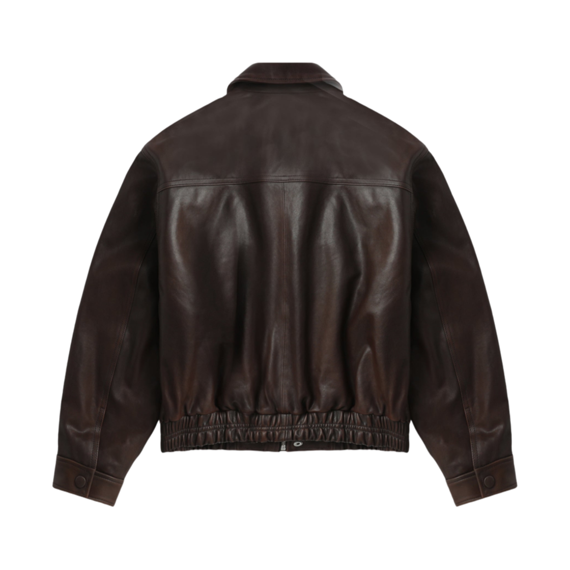 (W) 베이프 로고 레더 자켓 브라운((W) BAPE Logo Leather Jacket Brown) - 2
