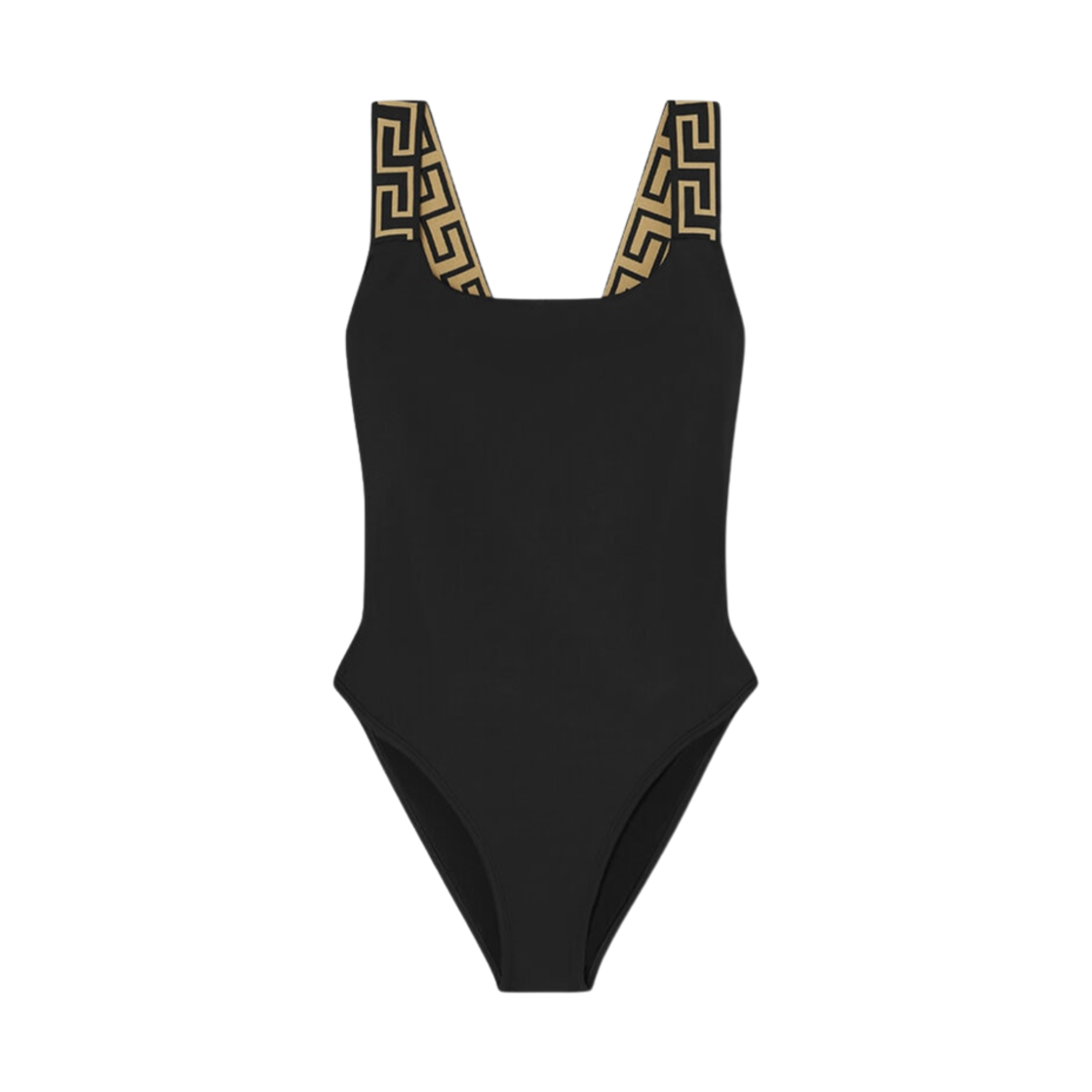 1018165-1A11119-1B000 (W) Versace Greca Border One-Piece Swimsuit Black