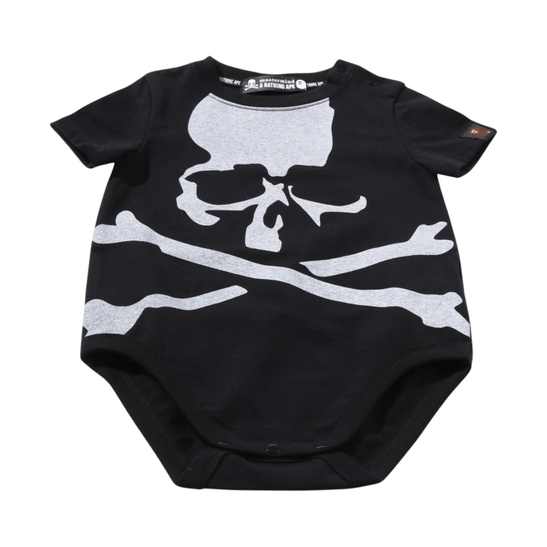 (키즈) 베이프 x 마스터마인드 에이프 헤드 바디수트 블랙((Kids) BAPE x Mastermind Ape Head Bodysuit Black) - 1