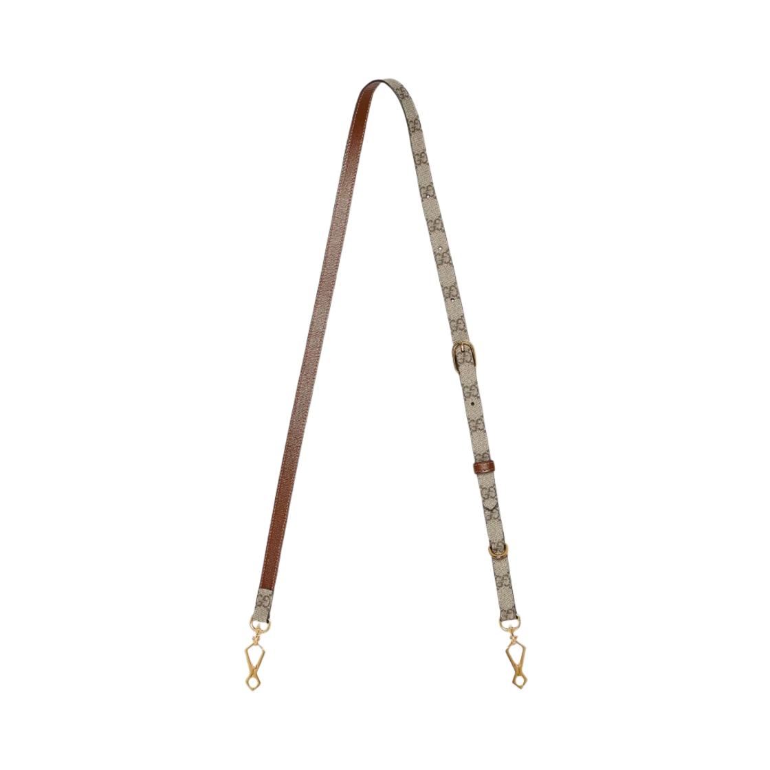 (W) 구찌 GG 숄더 스트랩 베이지 에보니 슈프림((W) Gucci GG Shoulder Strap Beige Ebony Supreme) - 1