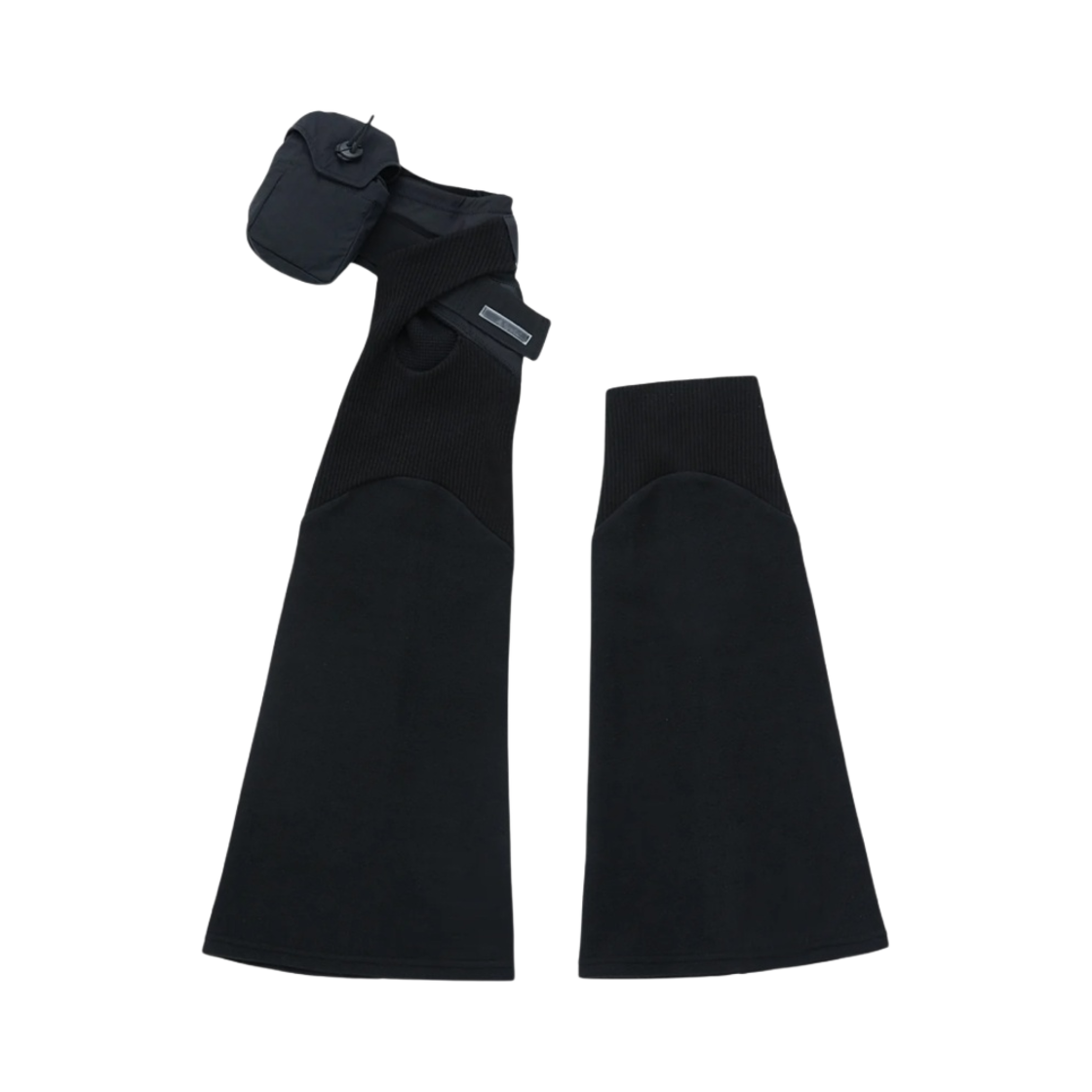 (W) 에이시넥틱스 Y 어시메트릭 레그 워머 블랙((W) Ae Synctx Y Asymmetric Leg Warmer Black)