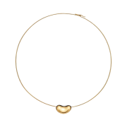 Tiffany & Co. Elsa Peretti Bean design Wire Necklace 20mm Yellow Gold