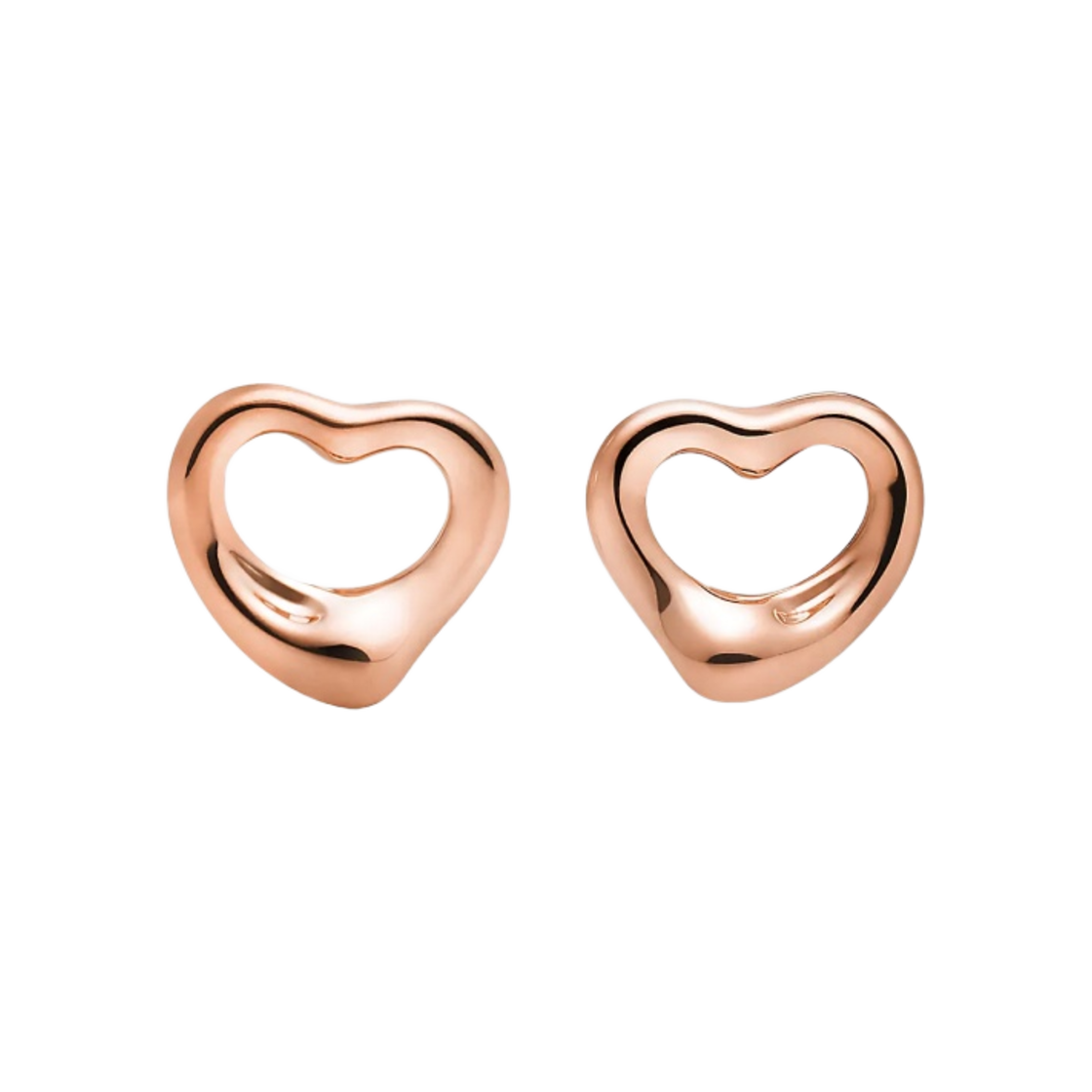 티파니 앤 코 엘사 퍼레티 오픈 하트 스터드 이어링 11mm 로즈 골드(Tiffany & Co. Elsa Peretti Open Heart Stud Earrings 11mm Rose Gold)