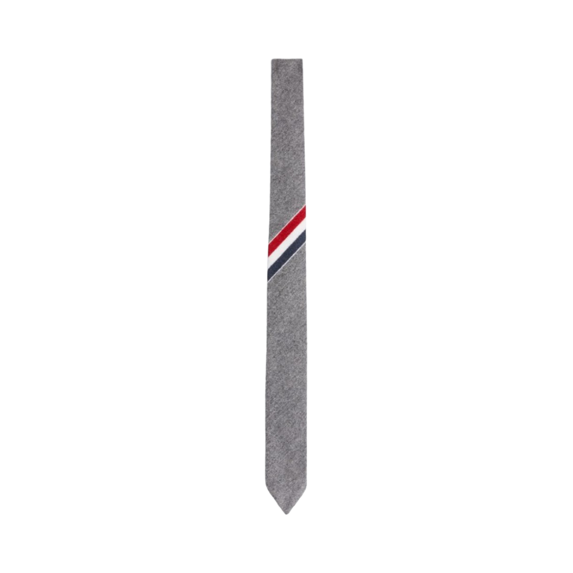 톰브라운 라이트웨이트 엔지니어드 RWB 보일드 울 클래식 타이 미디움 그레이(Thom Browne Classic Tie in Lightweight Engineered RWB Boiled Wool Medium Grey)