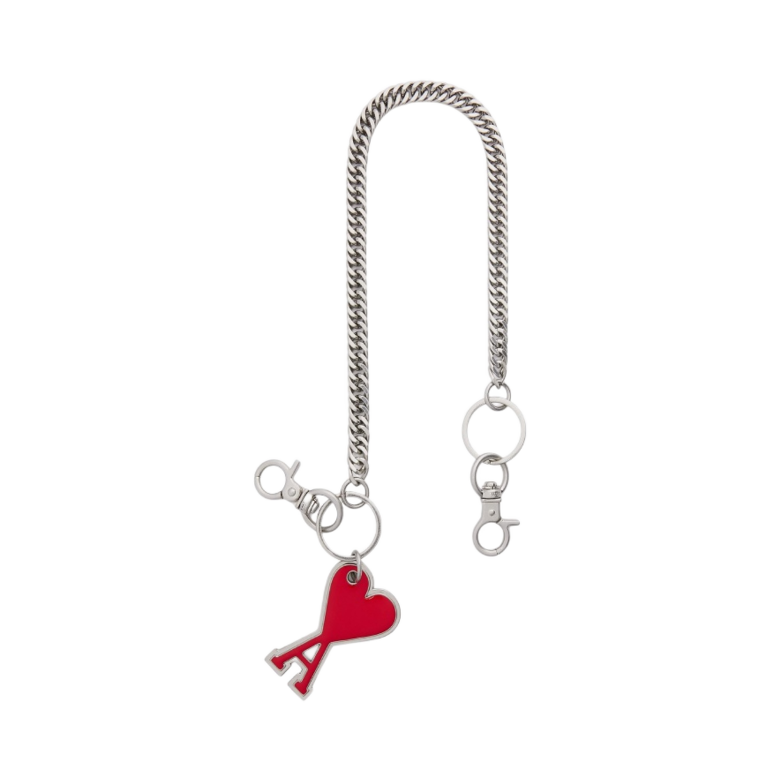 아미 하트 로고 체인 키링 스칼렛 레드(AMI de Coeur Chain Keyring Scarlet Red)