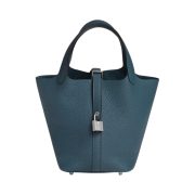 Hermes Picotin Lock 18 Bag Clemence & Palladium Bleu de Prusse