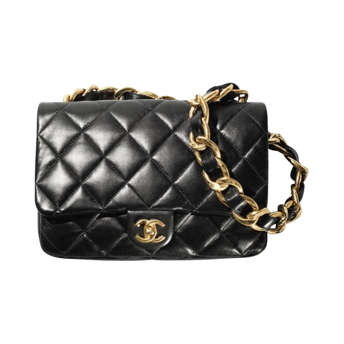 샤넬 라지 플랩백 램스킨 & 골드 메탈 블랙(Chanel Large Flap Bag Lambskin & Gold Black) - 1
