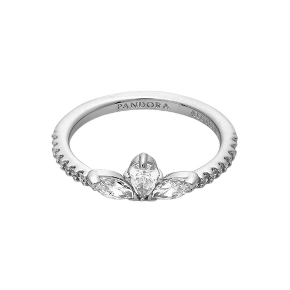 (W) 판도라 스파클링 허바리움 클러스터 링 스털링 실버 클리어((W) Pandora Sparkling Herbarium Cluster Ring Sterling Silver Clear) - 1