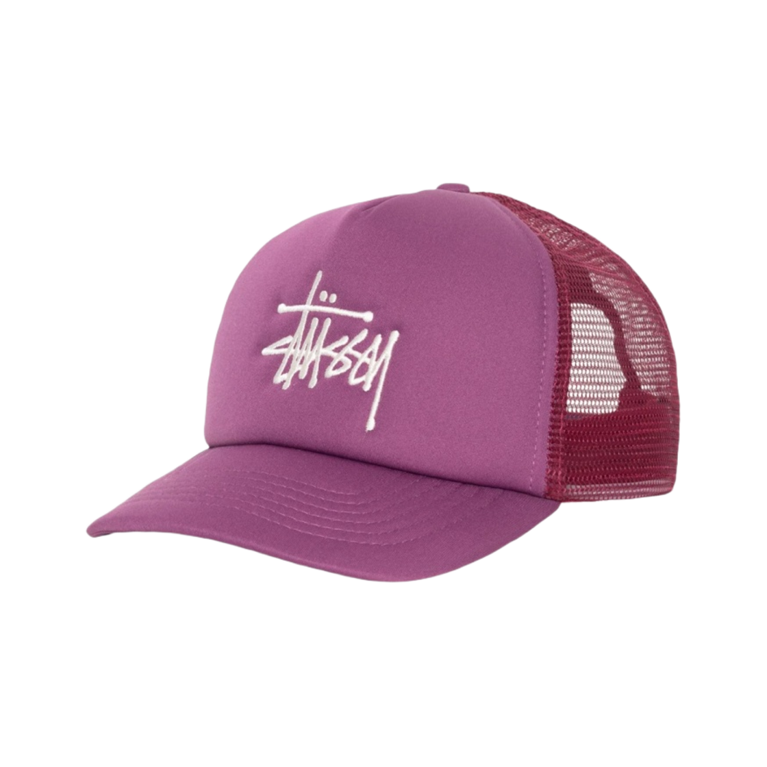 스투시 베이직 트러커 캡 플럼