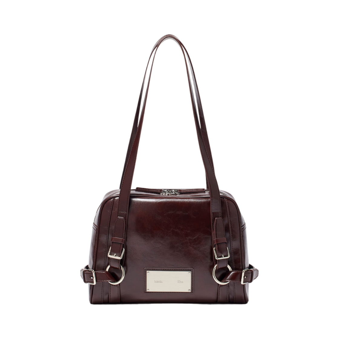 MK2511BG024MDB Matin Kim Biker Detail Square Shoulder Bag Brown